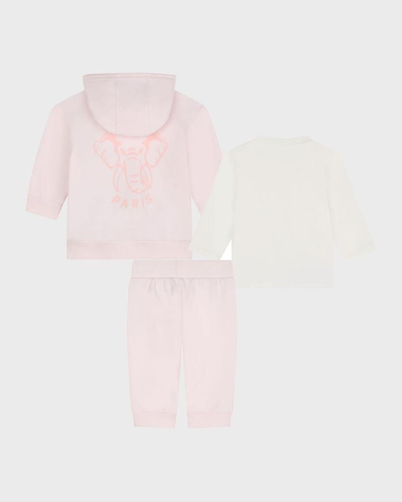 Kenzo Girl's Logo & Animal-Print Three-Piece Set, Size 3M-18M