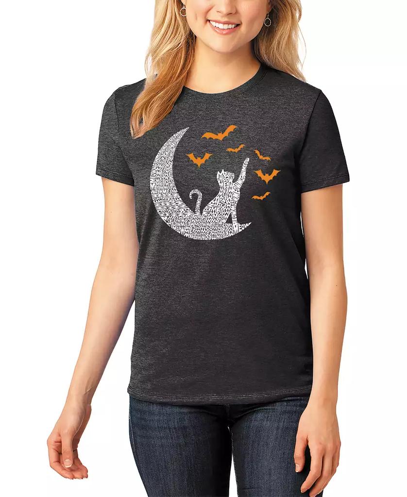 LA Pop Art Women's Lunar Bats Premium Blend Word Art T-Shirt