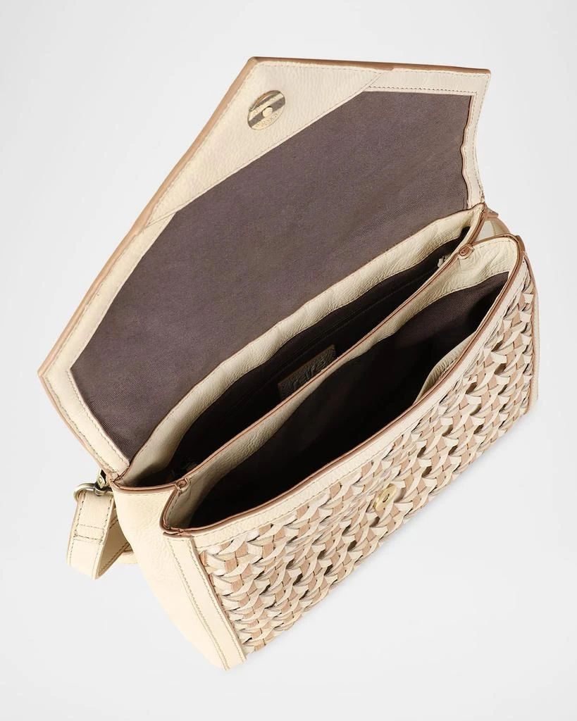 Rafe Jamie Envelope Woven Leather Clutch Bag 4