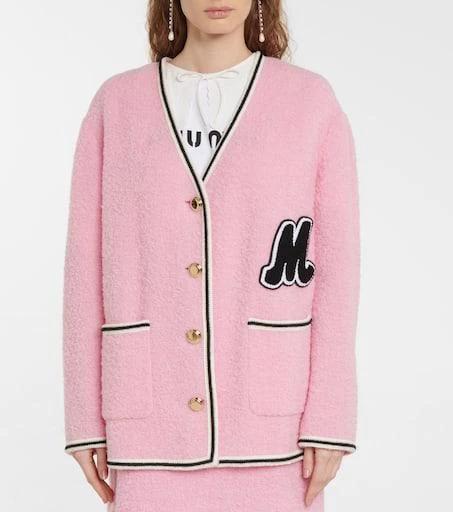 Miu Miu Wool-blend bouclé cardigan 6