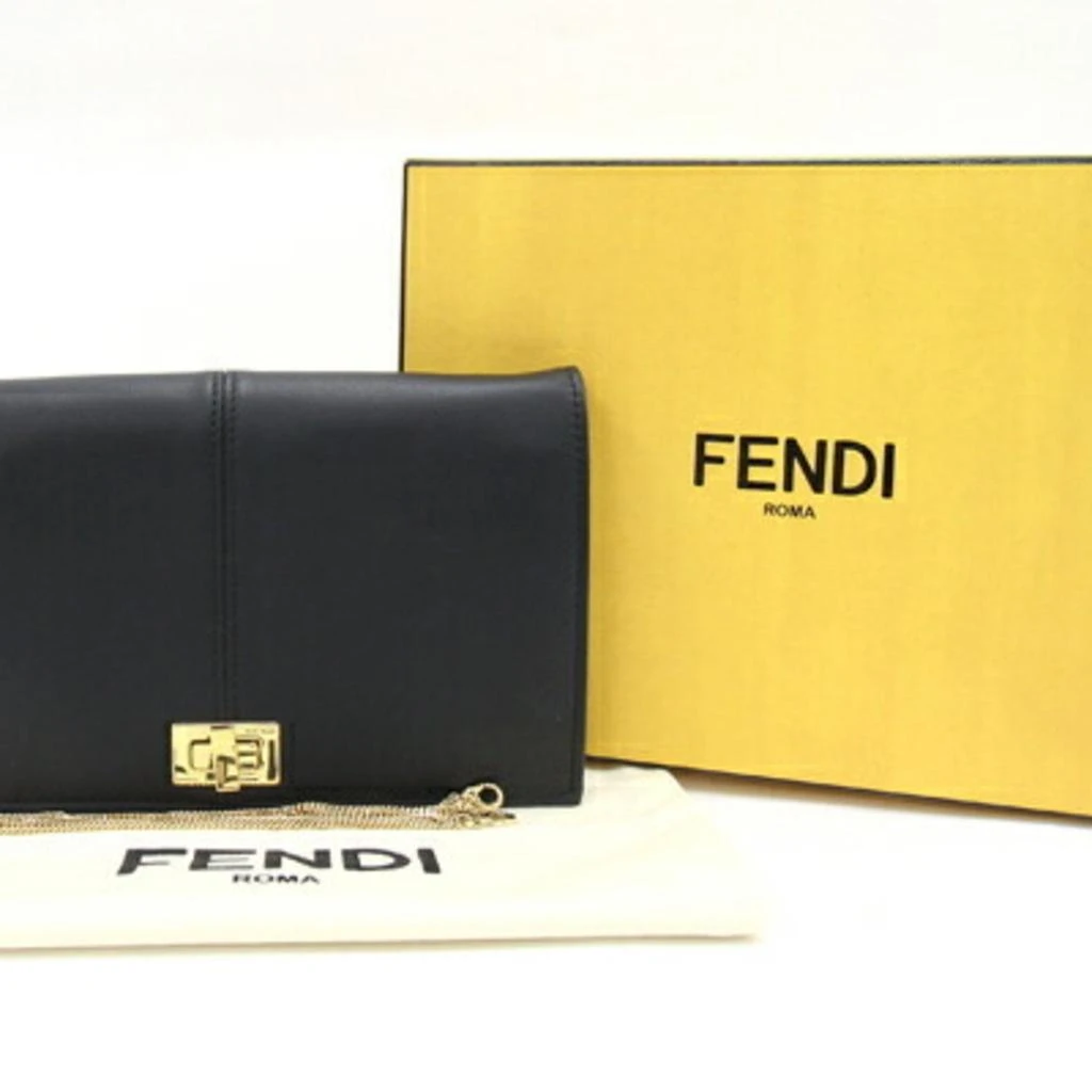 Fendi Fendi Peekaboo  Leather Clutch Bag (Pre-Owned) 5