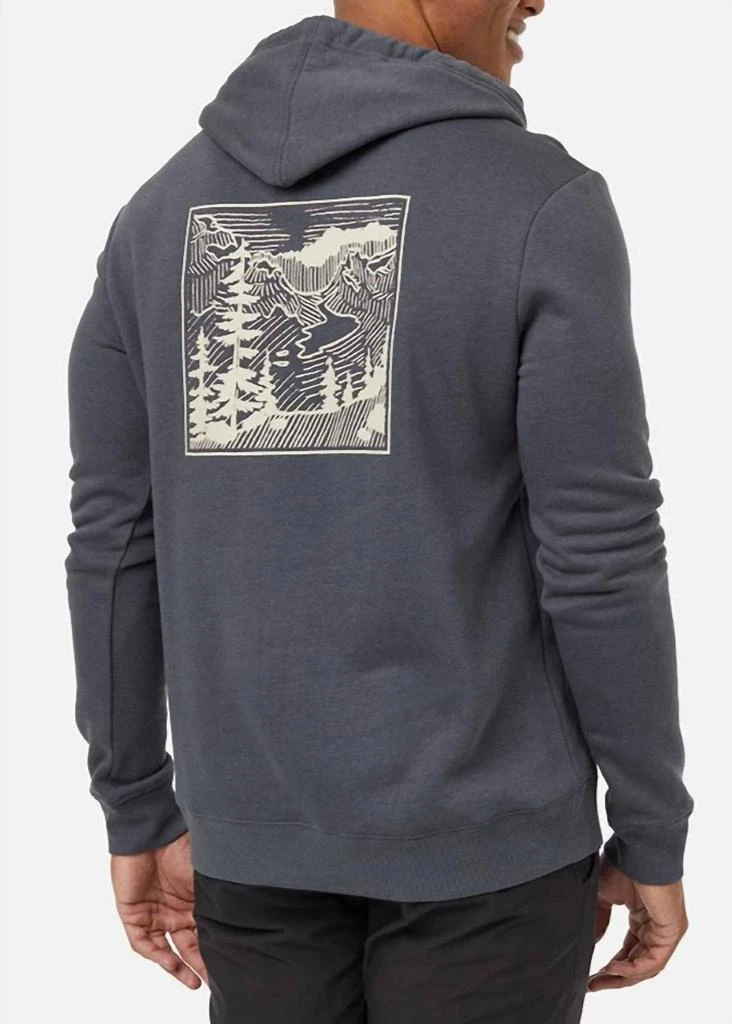 tentree Etched Mountain Hoodie In Graphite Pale Oak 3