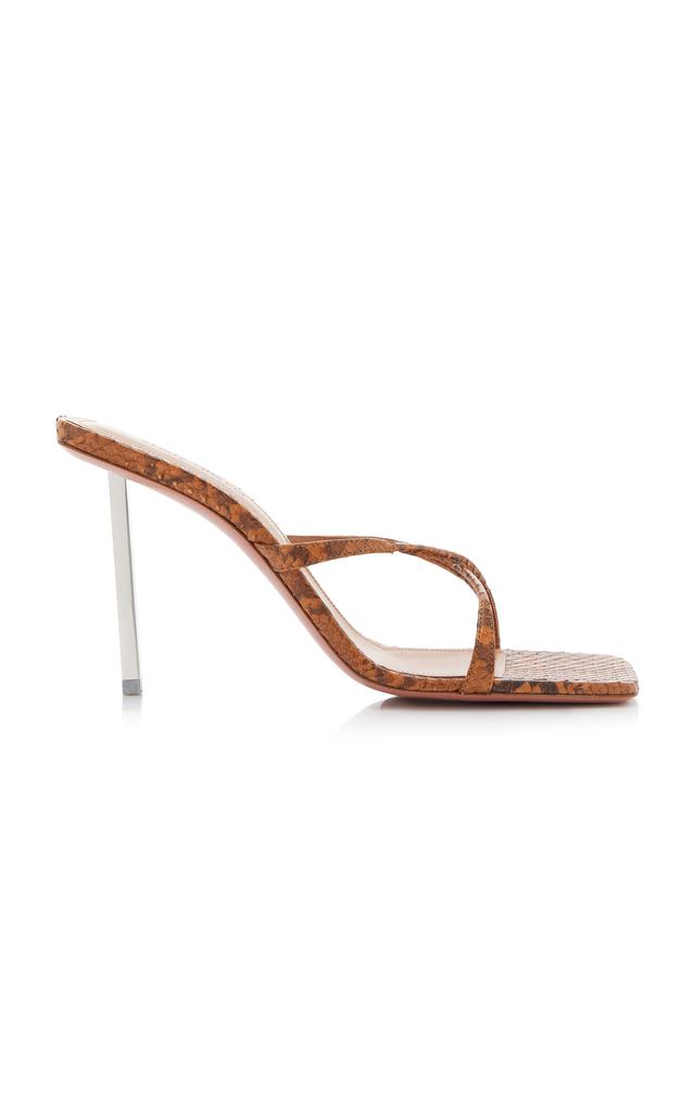 Amina Muaddi Amina Muaddi - Adriana Snake-Effect Leather Sandals - Animal - IT 38 - Moda Operandi