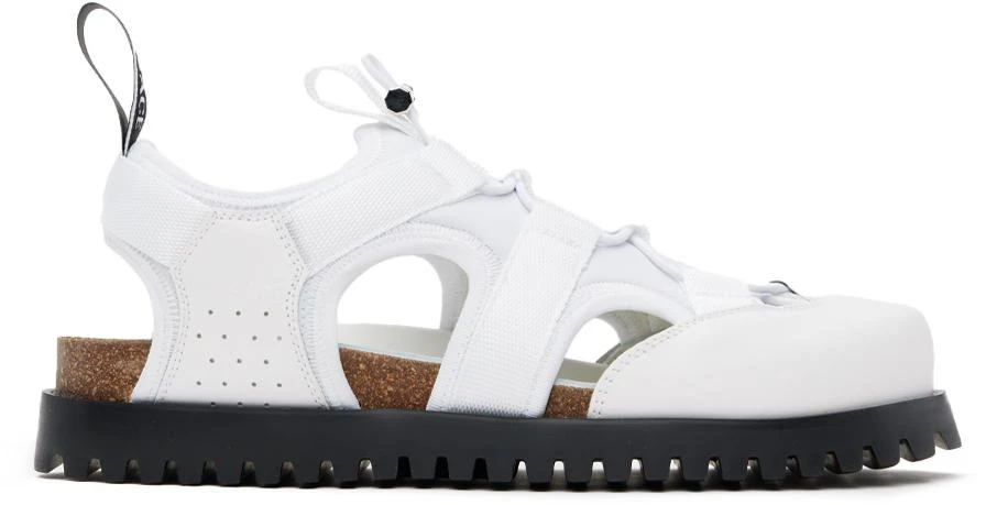 Versace White Medusa Track Sandals 1