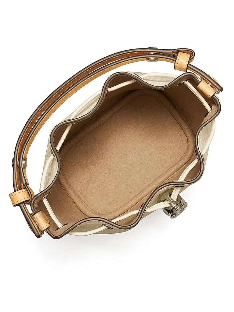 Tory Burch Mini T Monogram Pebble Leather Bucket Bag 2