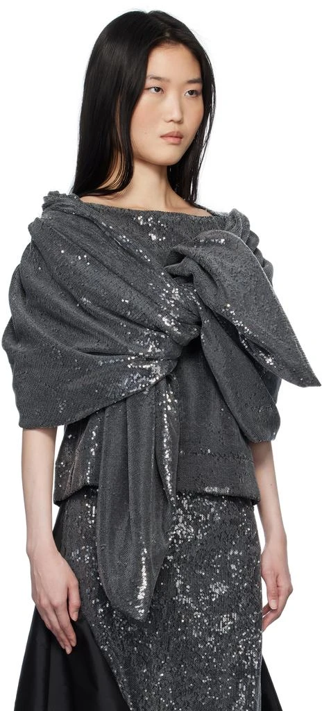 PAULA CANOVAS DEL VAS SSENSE Exclusive Silver Castana Blouse 2