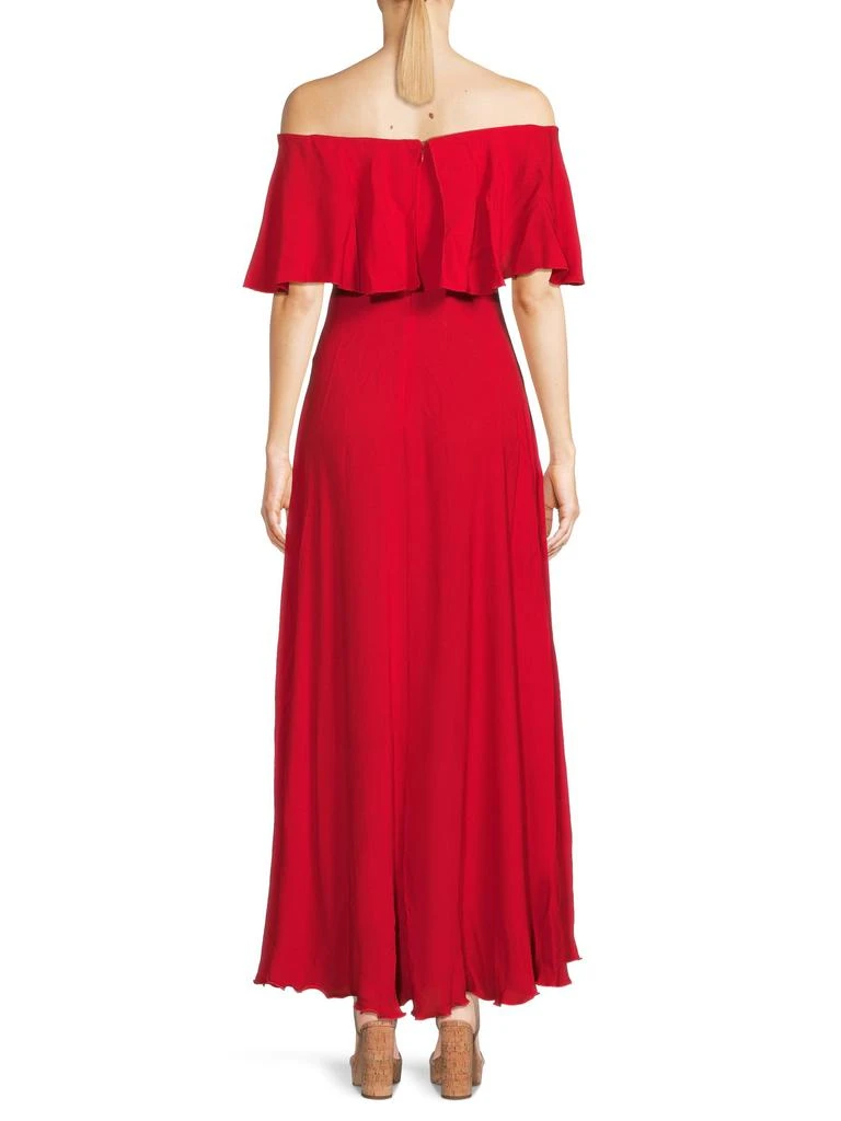 Valentino ​​Off-the-Shoulder Silk Crepe Gown 2