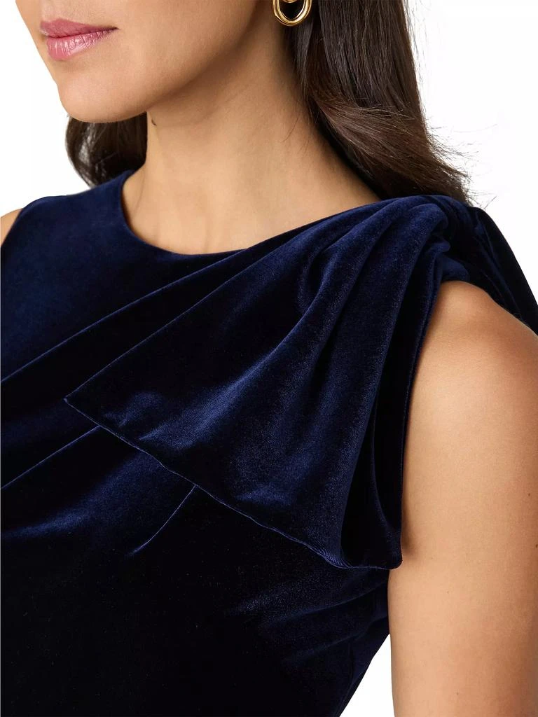 Shoshanna Lidia Velvet Midi-Dress 4