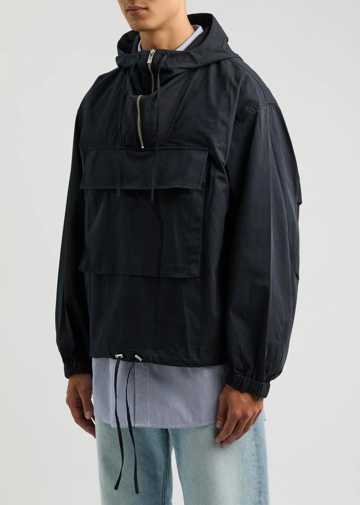 Helmut Lang Hooded cotton-blend jacket 2