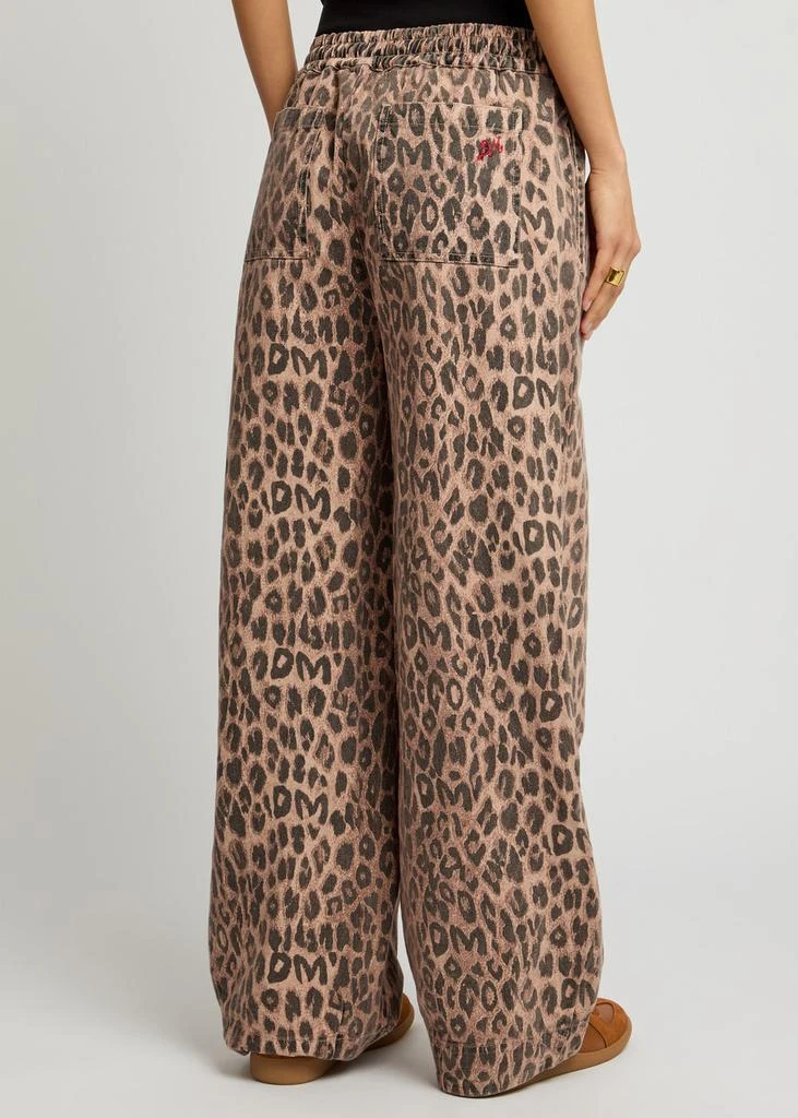 DAMSON MADDER Rafe leopard-print wide-leg jeans 3