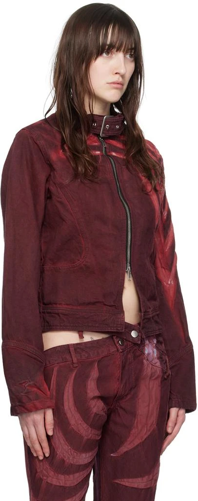 Masha Popova SSENSE Exclusive Red Denim Jacket 2
