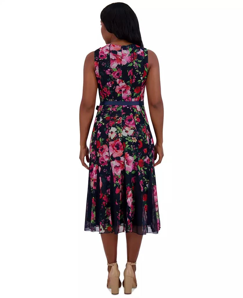 Petite Maxi Jessica Howard Floral Print Maxi Dress Jessica Howard Women's  Floral-embroidered V-neck Fit