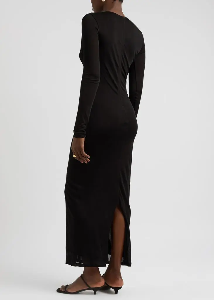 Totême Draped mesh midi dress 3