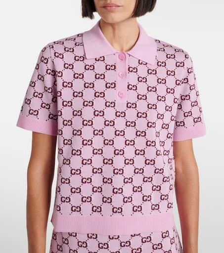 Gucci GG wool-blend jacquard polo shirt 4