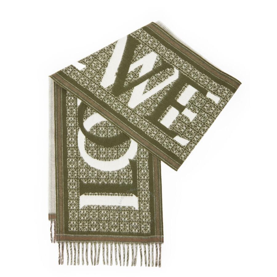 【LOEWE 】Love jacquard scarf in wool and cashmere Loewe Loewe Wool And Cashmere Love Scarf - Scarves - Save