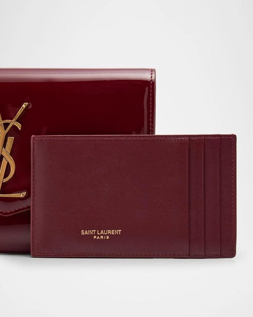Yves Saint Laurent YSL Wallet on Chain in Patent Leather 5