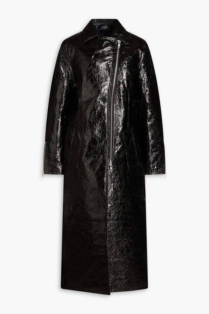 STAND STUDIO Crombie faux patent-leather coat