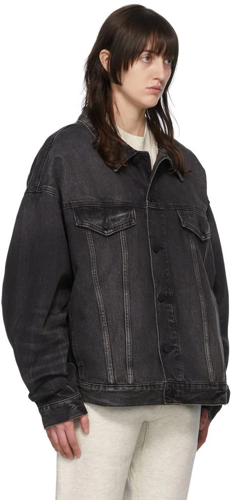 Essentials Black Faded Denim Jacket 2