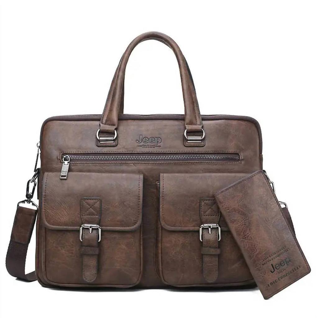 Jeep BULUO Jeep Buluo - Men's Business Briefcase Bag 2pcs/set
