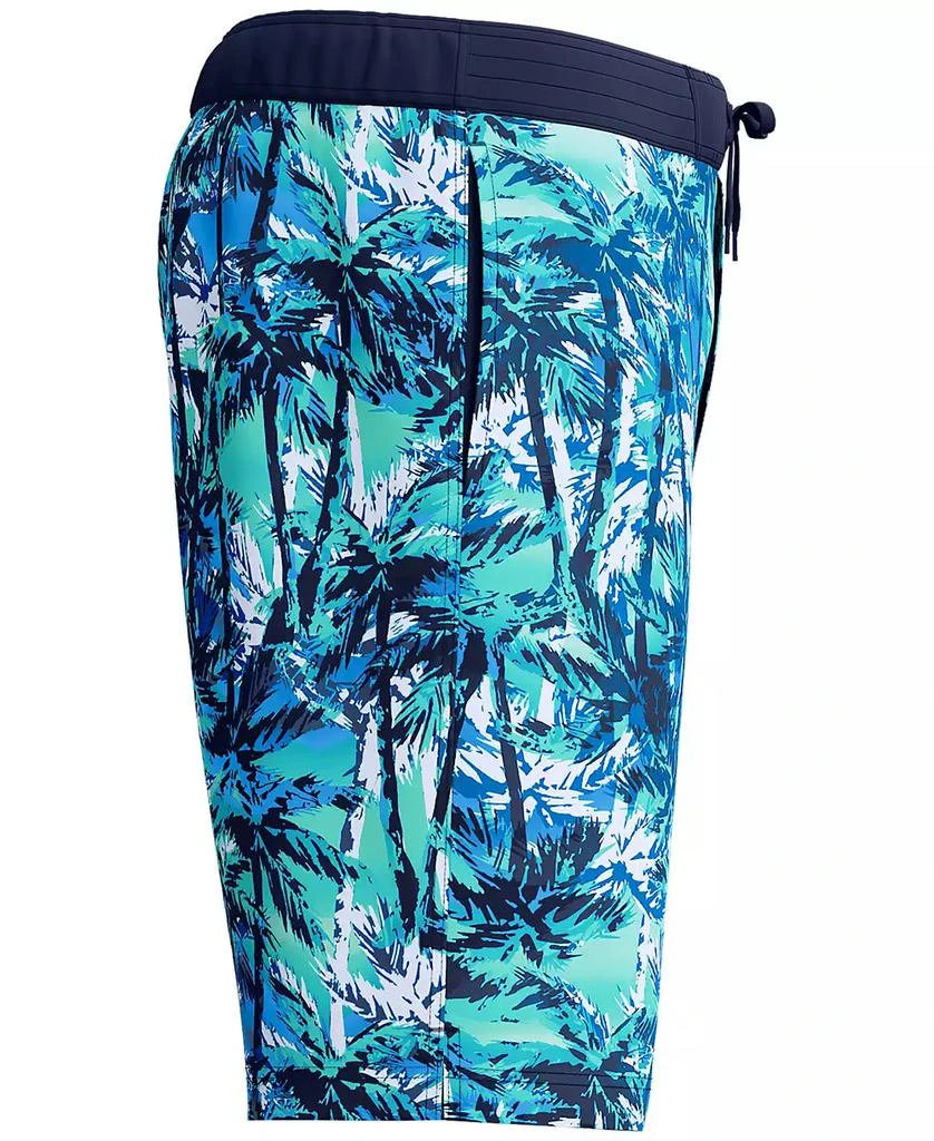 Speedo Men
s Hawaiian Sky Bondi Basin Palm Print Drawstring 9" Boardshorts 12