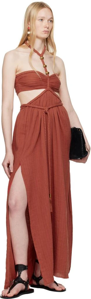Isabel Marant Orange Justine Maxi Dress 4
