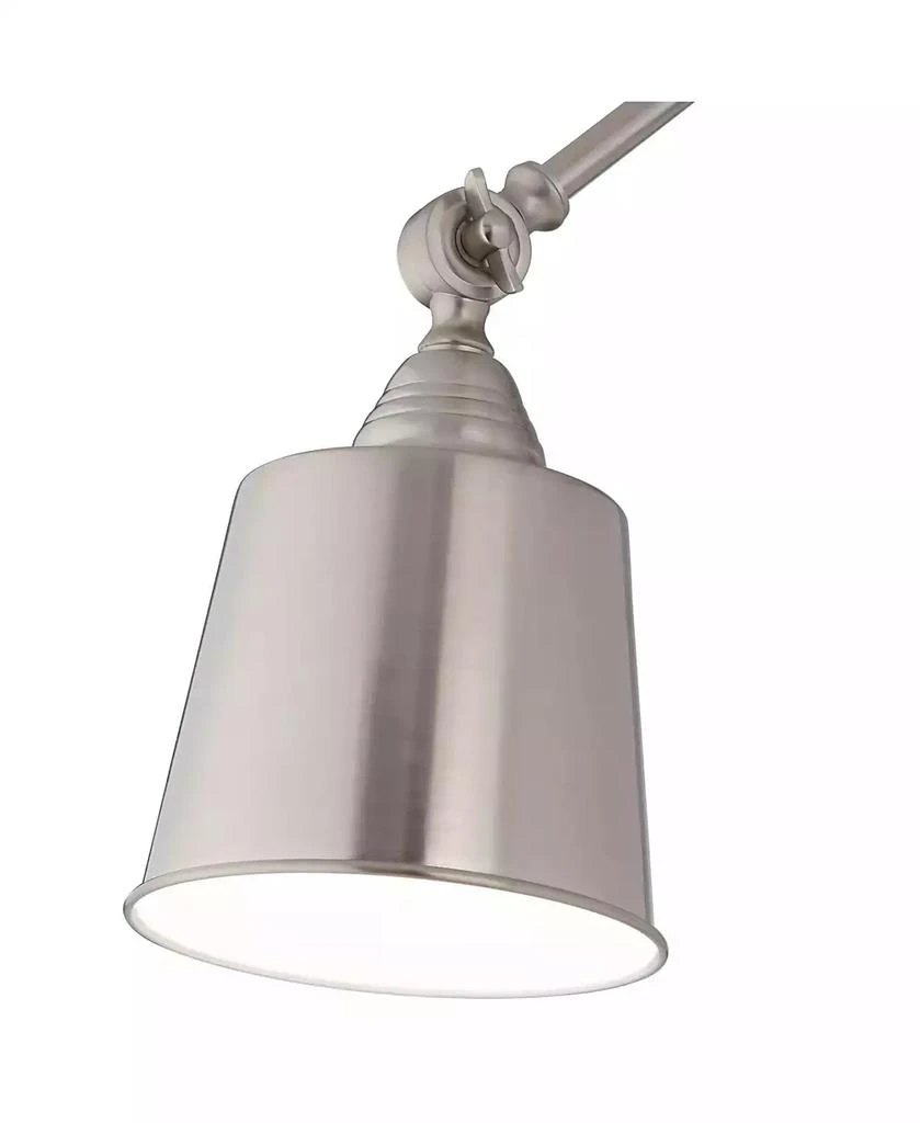 360 Lighting Mendes Modern Industrial Adjustable Swing Arm Wall Lamp Brushed Nickel Hardwired Light Fixture Metal Shade for Bedroom Bedside House Reading Living Room Home Hallway Dining 7