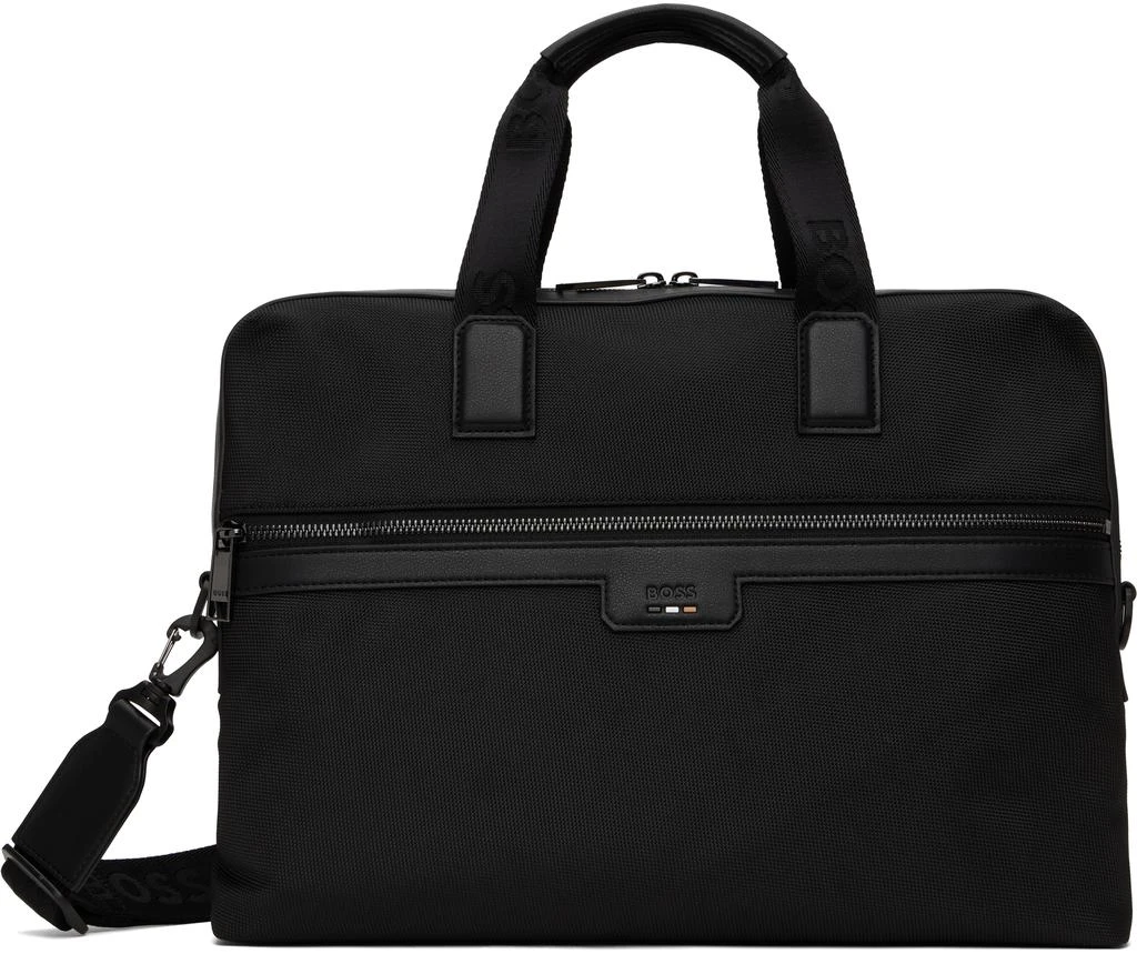 Hugo Boss Black Embossed-Logo Briefcase 1
