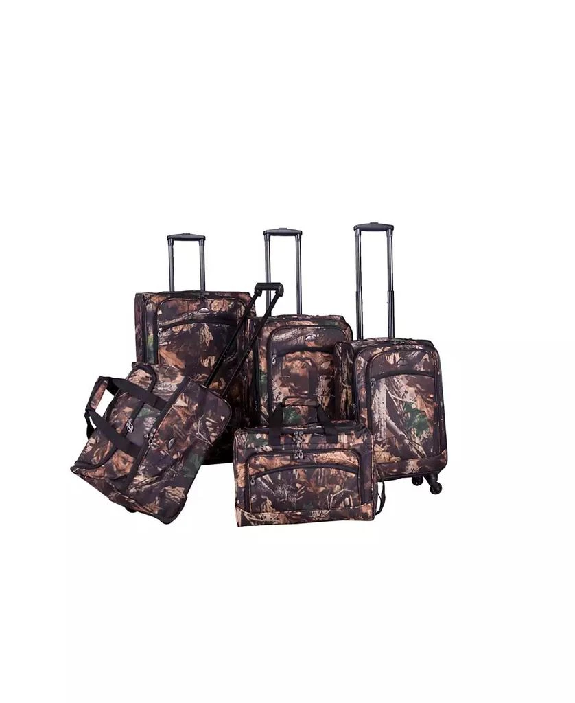 American Flyer Camo Green 5 Piece Spinner Luggage Set 1