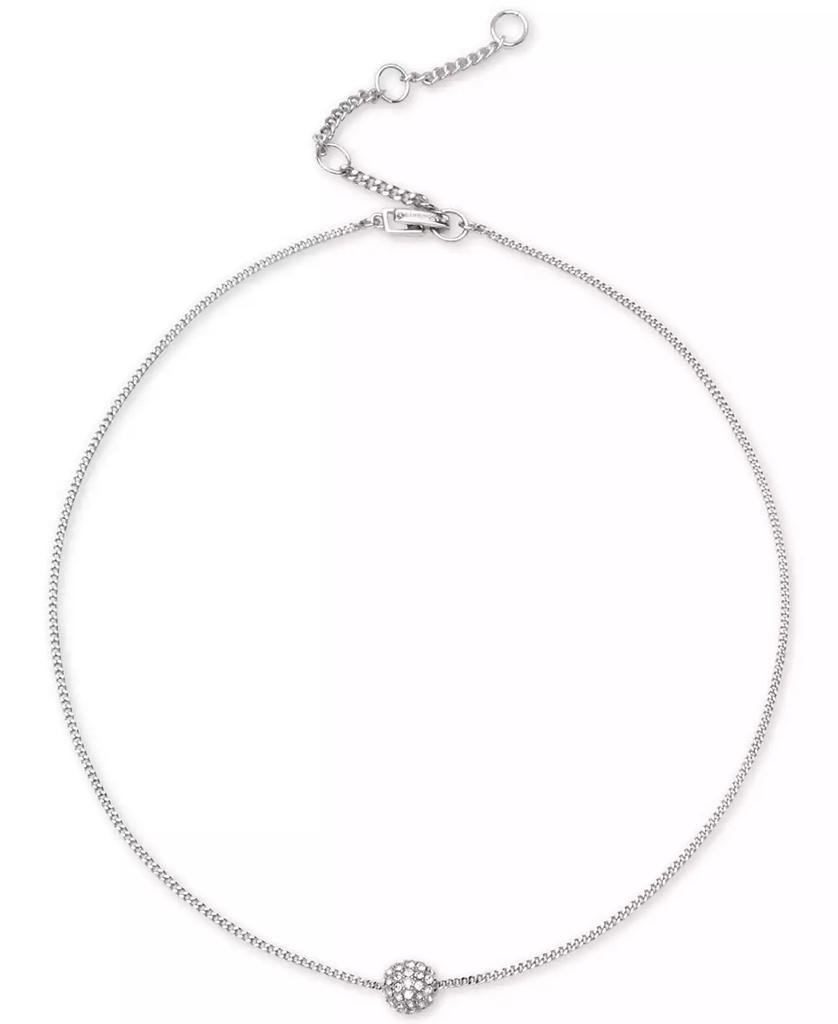 Givenchy Crystal Fireball Pendant Necklace 16" + 2" extender