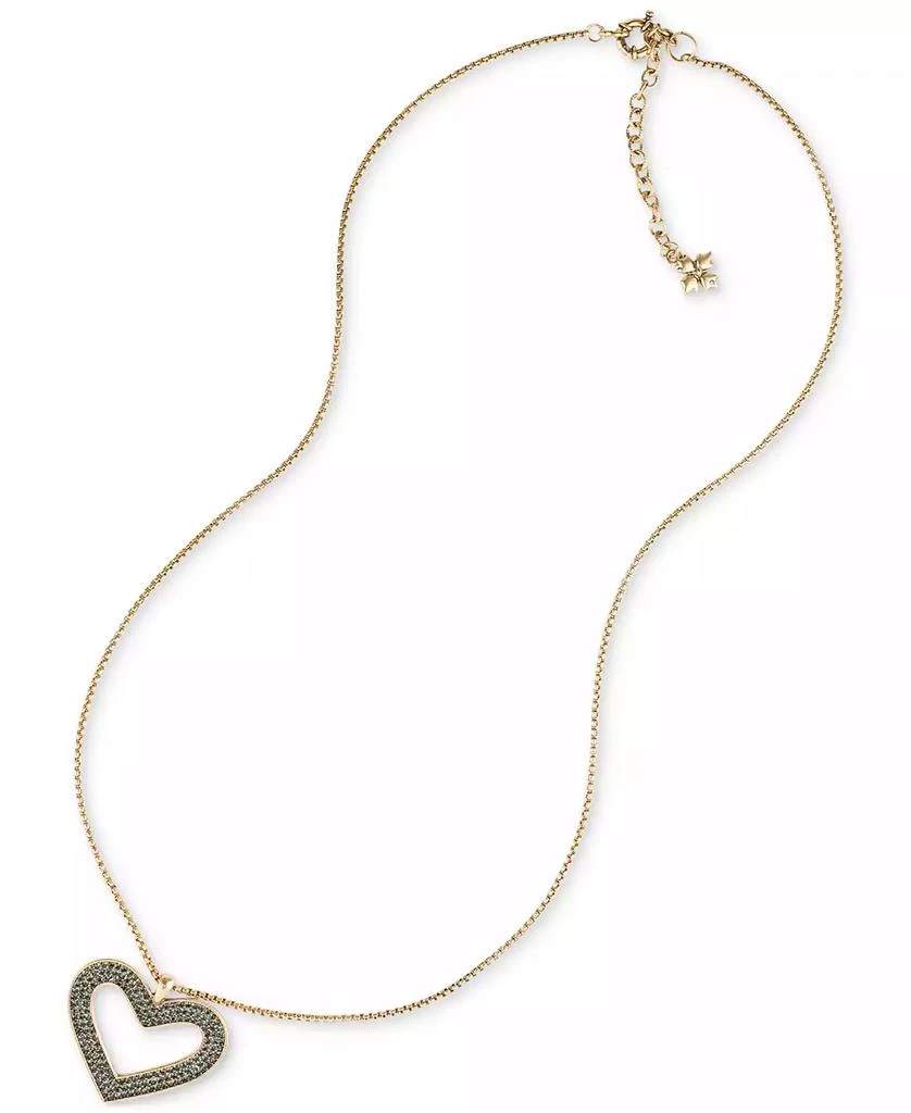 Patricia Nash Gold-Tone Pavé & Heart Pendant Necklace, 30" + 3" extender 3