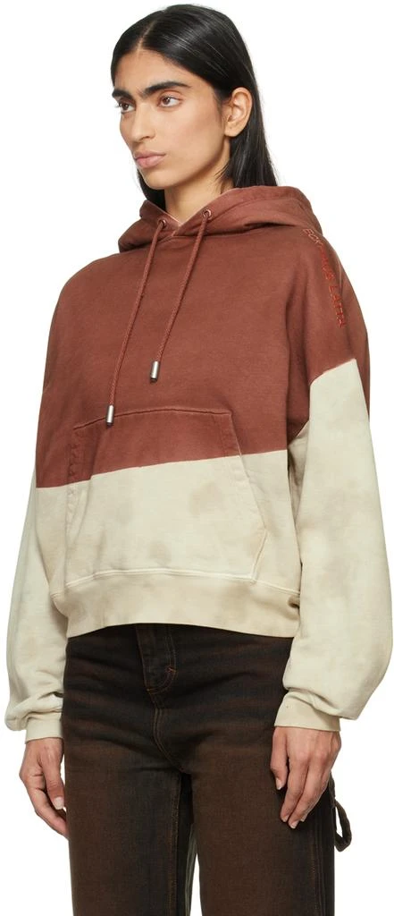 Eckhaus Latta Beige & Red Boxy Hoodie 4