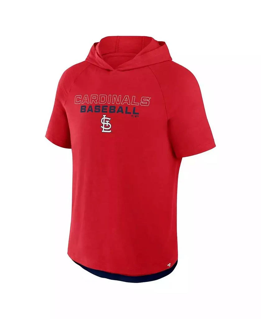 Fanatics Men's Red St. Louis Cardinals Clubhouse Optimal Play Raglan Hoodie T-Shirt 2