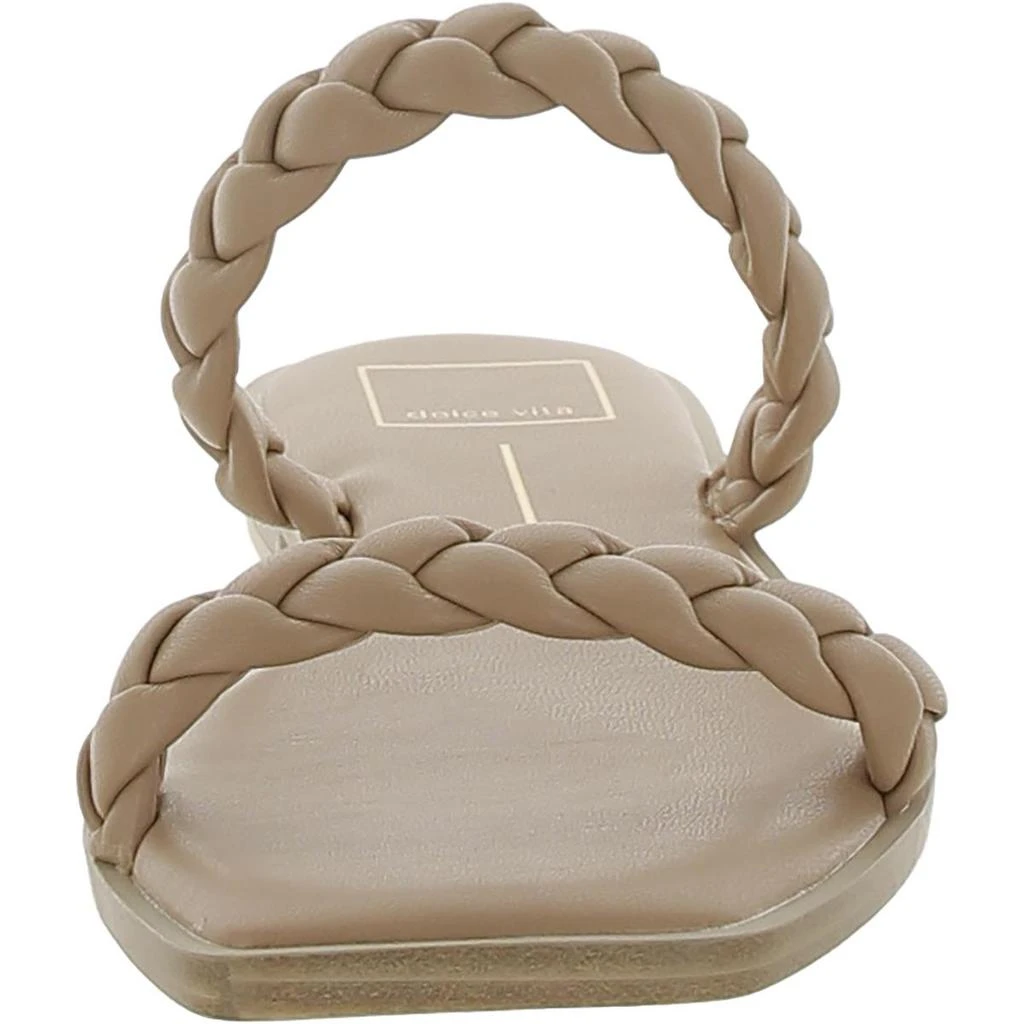 Dolce Vita Iwana Womens Braided Faux Leather Slide Sandals 2