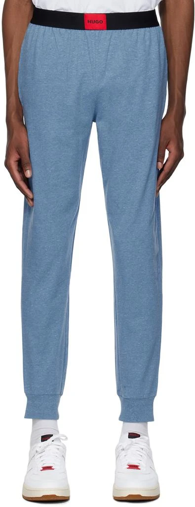 Hugo Blue Patch Sweatpants 1