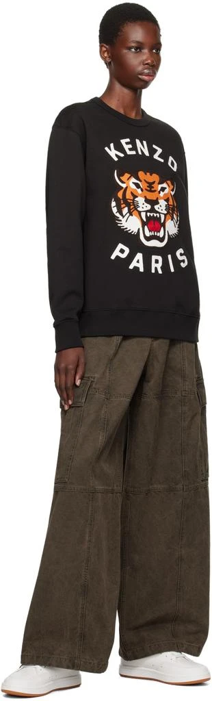Kenzo Black Kenzo Paris Lucky Tiger Embroidered Sweatshirt 4