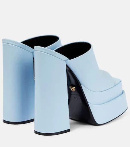 Versace Leather platform mules 3