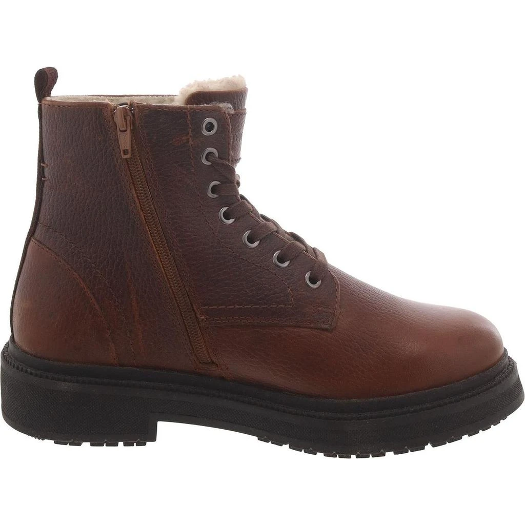 Steve Madden Denalii Mens Leather Faux Fur Lined Combat & Lace-Up Boots 2