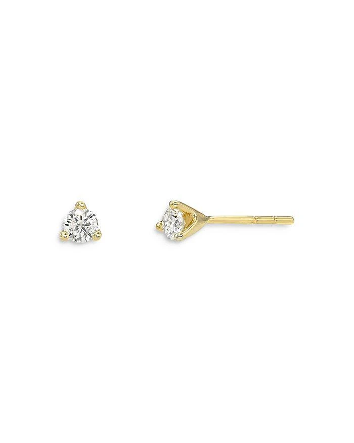 Zoe Lev 14K Yellow Gold Diamond Mini Stud Earrings 1