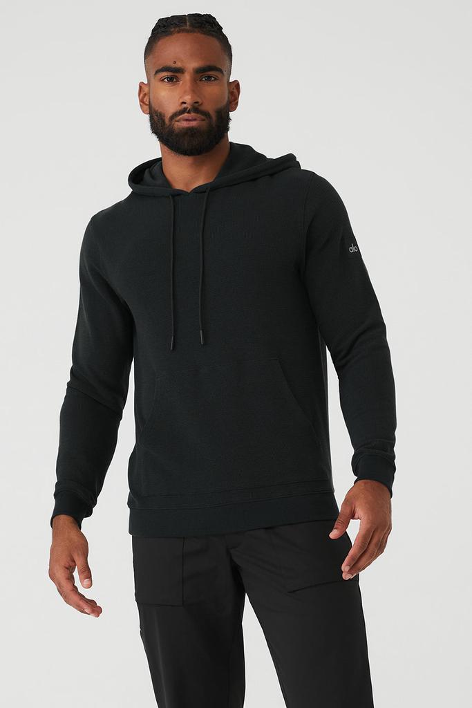 Alo Yoga Micro Waffle Fast Break Hoodie - Black