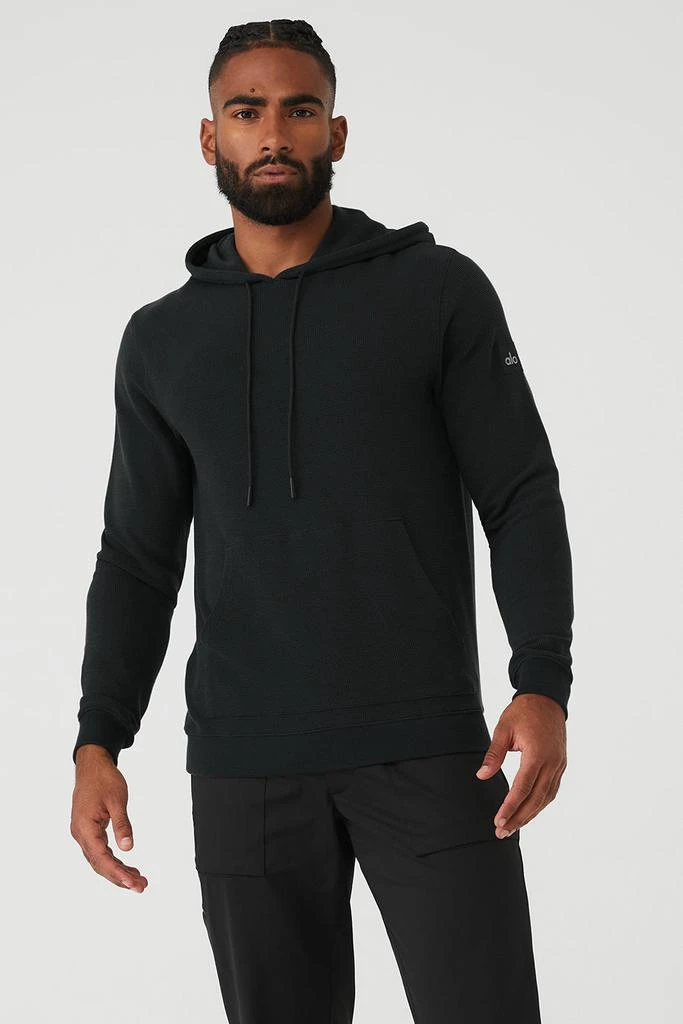 Alo Micro Waffle Fast Break Hoodie - Black 1