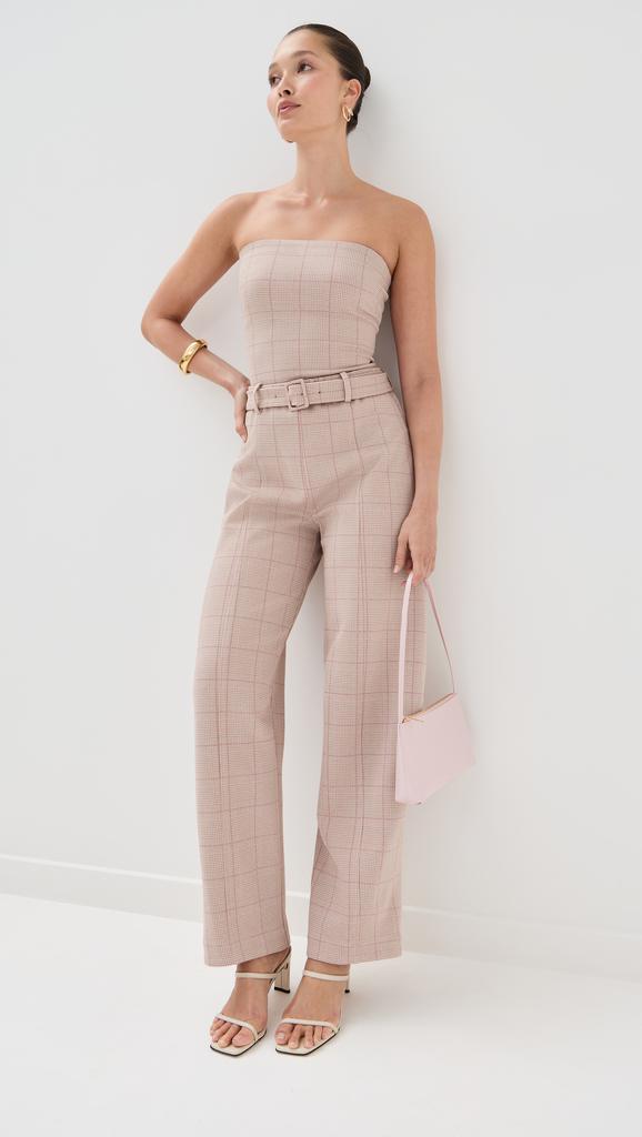 ROSETTA GETTY Belted Straight Taper Tab Pants