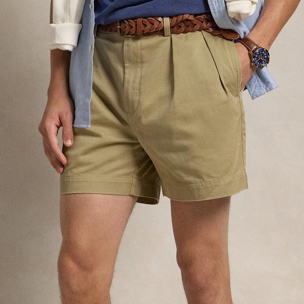 Ralph Lauren Cormac Pleated Cotton-Twill Shorts 1