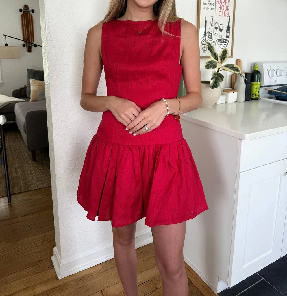Shop Sofie The Label - Hadley Linen Drop Peplum Mini Dress on Sale at  BeyondStyle  Get 45% Off Sofie The Label - Hadley Linen Drop Peplum Mini  Dress with Limited-Time Flash
