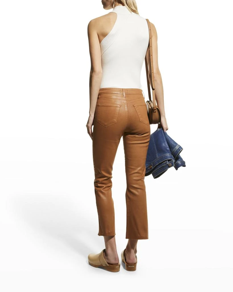 L'Agence Kendra High-Rise Coated Crop Flare Jeans 3