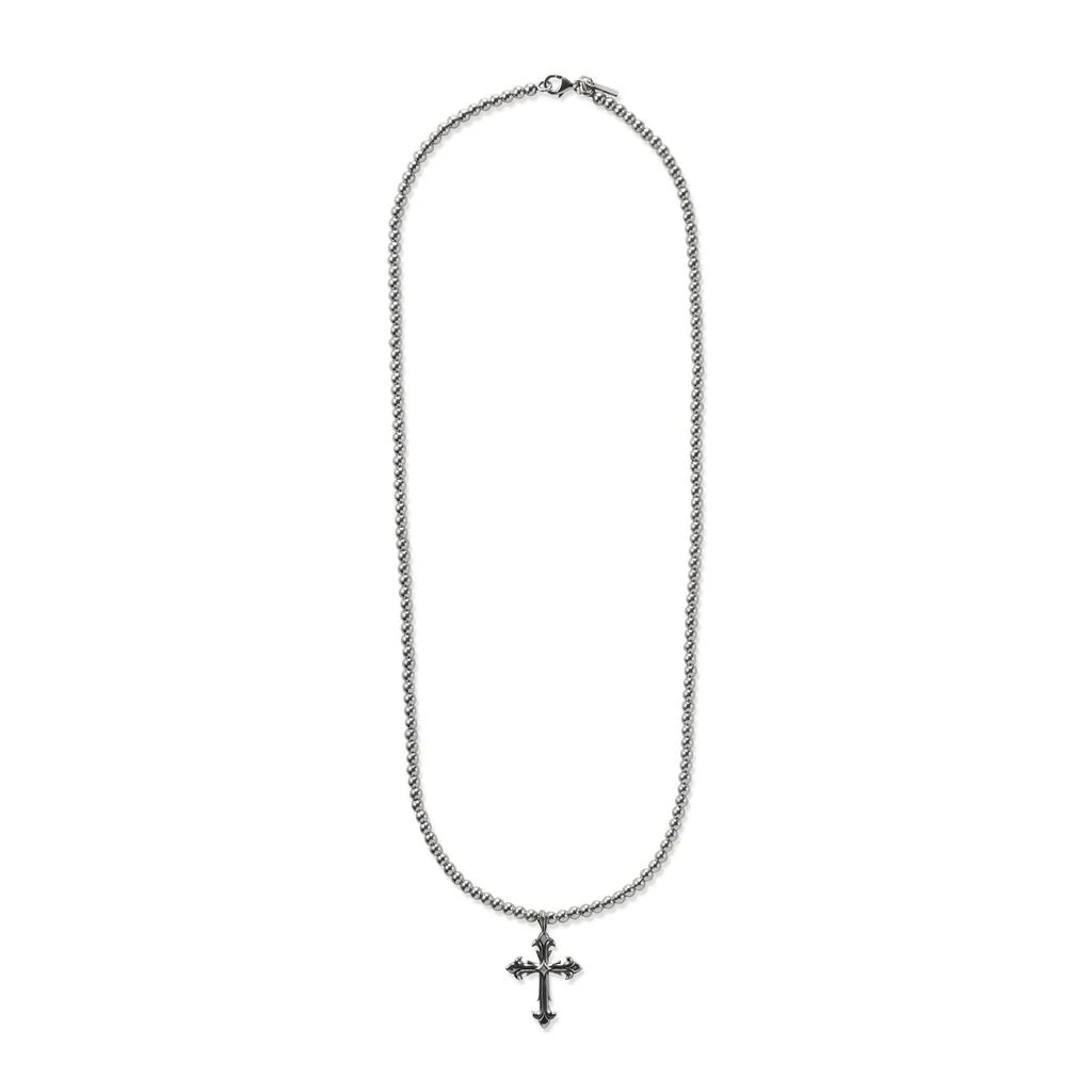 Emanuele Bicocchi Emanuele Bicocchi Cross Pendant Beaded Chain Necklace 1