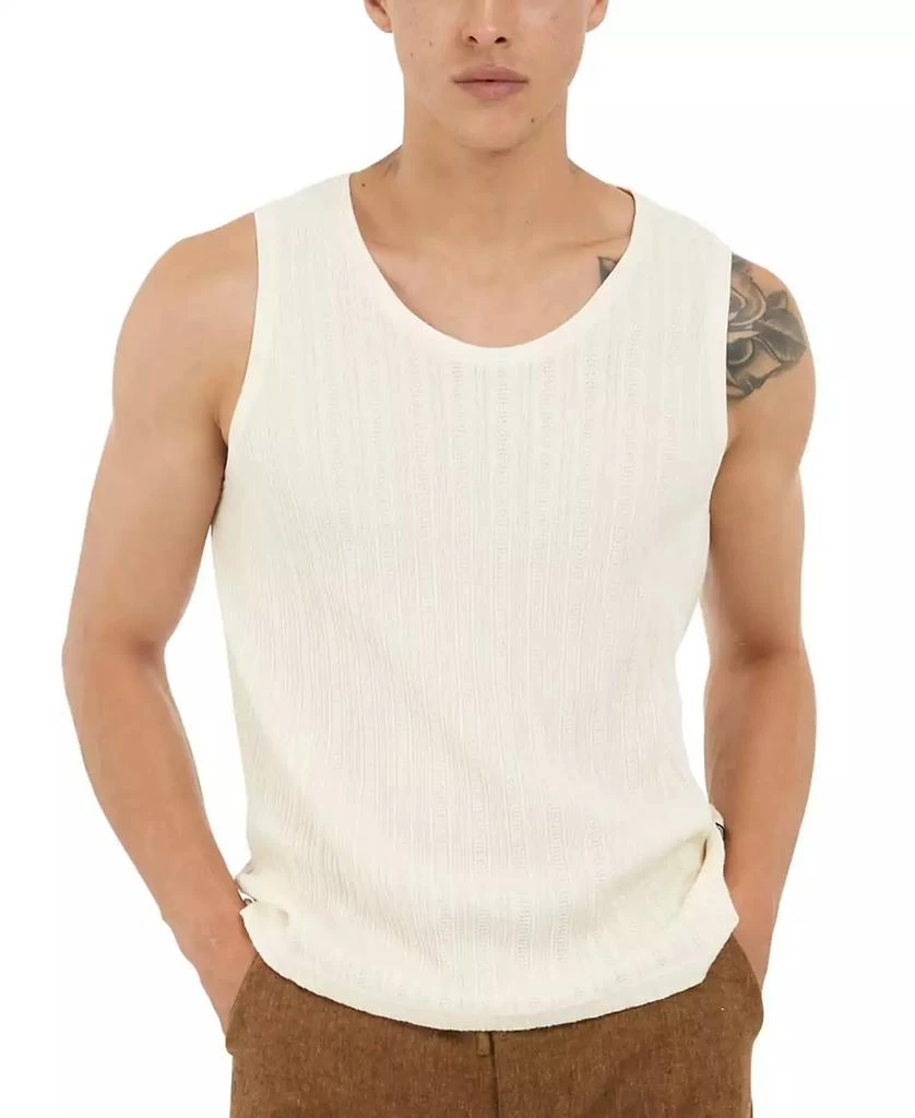 GUESS Men's Regular-Fit Loose-Knit Textured Tank Top 1