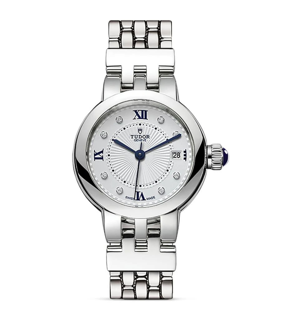 Tudor Stainless Steel and Diamond Clair de Rose Watch 26mm 1