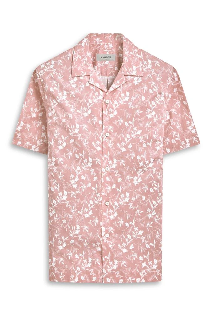 BUGATCHI Orson Floral Stretch Cotton Camp Shirt 5