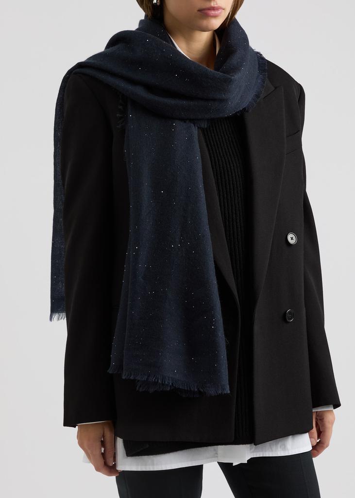 AMA Pure Starlight sequin-embellished cashmere scarf