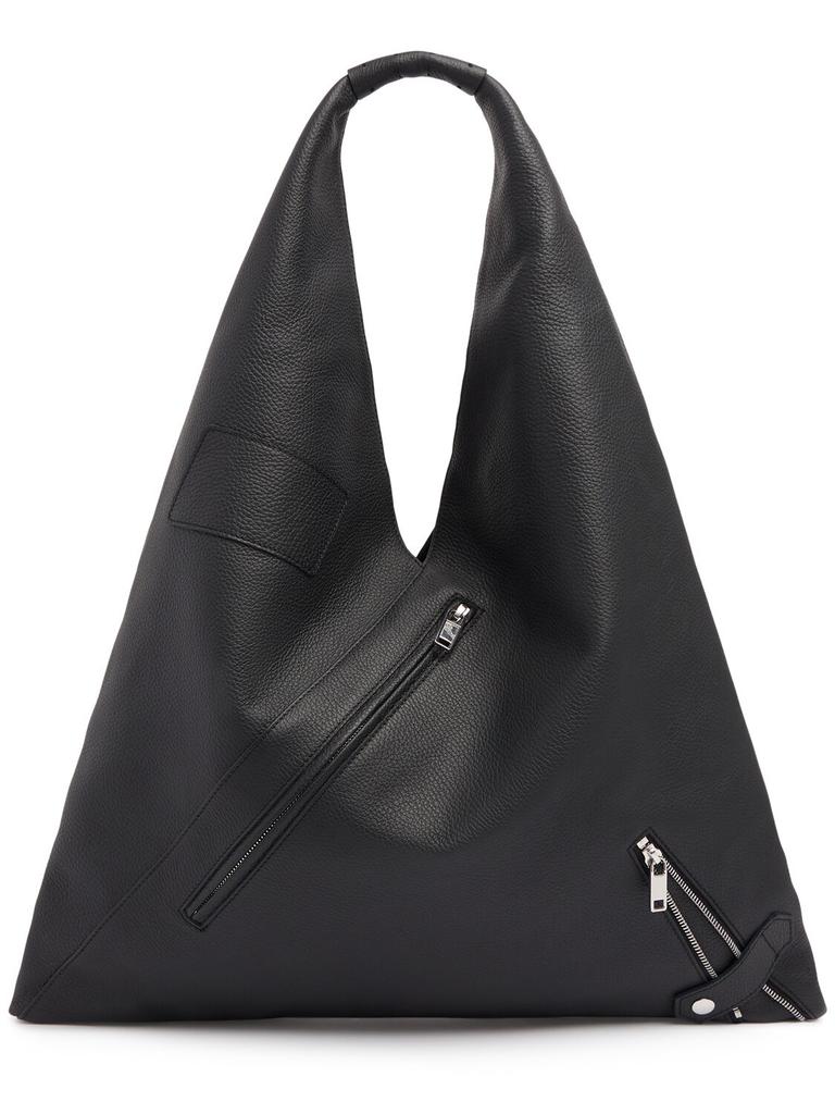 【送料 関税込】MM6 Japanese Small leather-trimmed tote MM6 Japanese Small leather-trimmed tote - Tote Bags